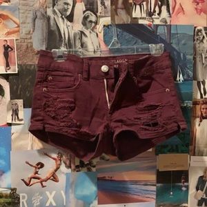 Maroon AE shorts